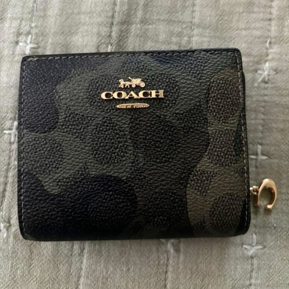 Coach Black and camo wallet